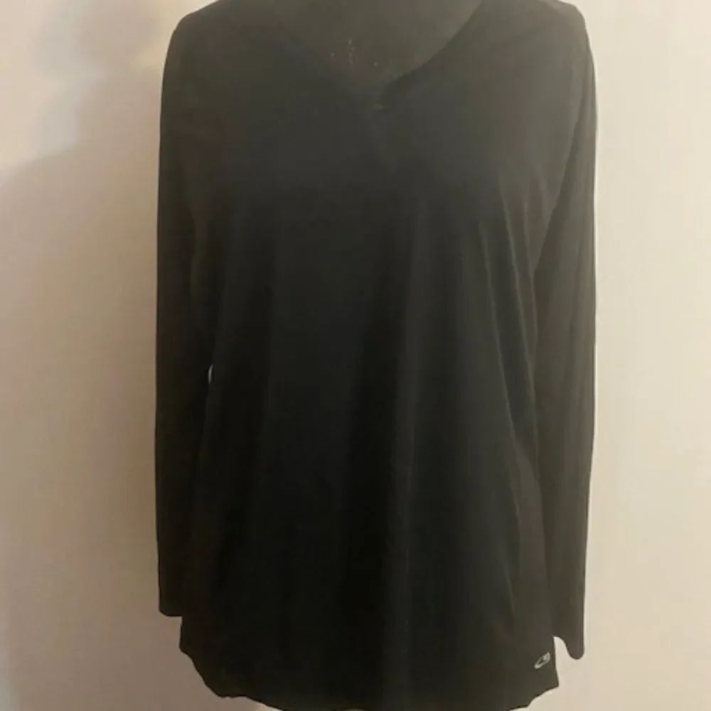 Champion Black V-neck long sleeve activewear, size XL